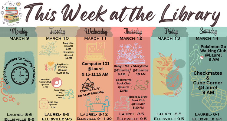 This week at the library. Click the image to go to the calendar.